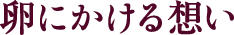 卵にかける想い
