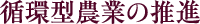 循環型農業の推進
